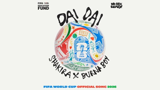 Shakira y Burna Boy se unen para lanzar Dai Dai, la canción oficial de la Copa Mundial de la FIFA 2026™, en apoyo al Fondo Global de Educación Ciudadana de la FIFA.